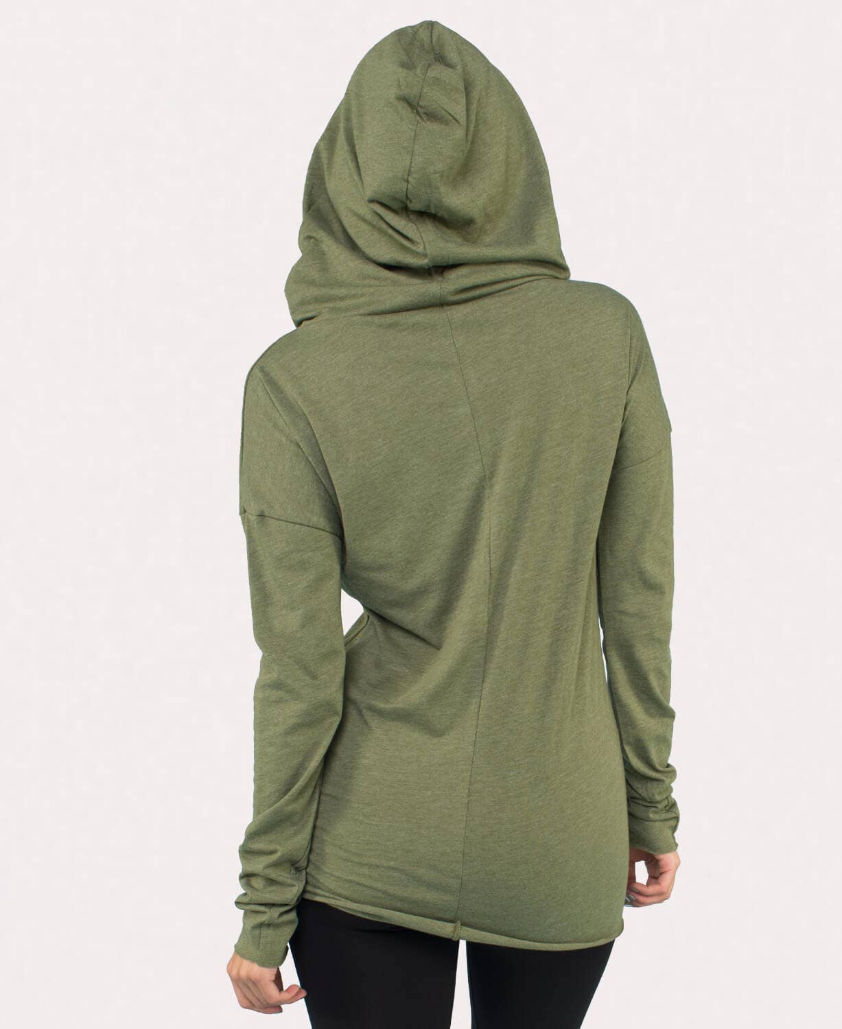 The Resistance Cowl Neck Hoody - Eco Olive