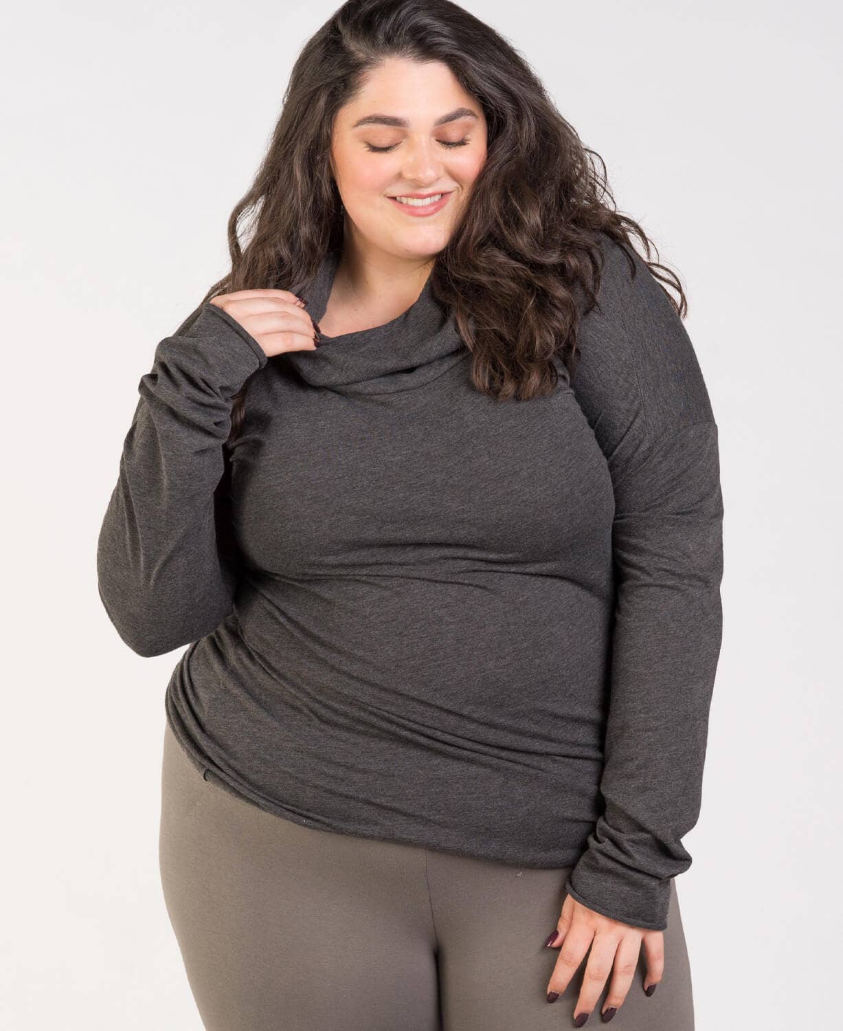 The Resistance Cowl Neck Hoody - Eco Black