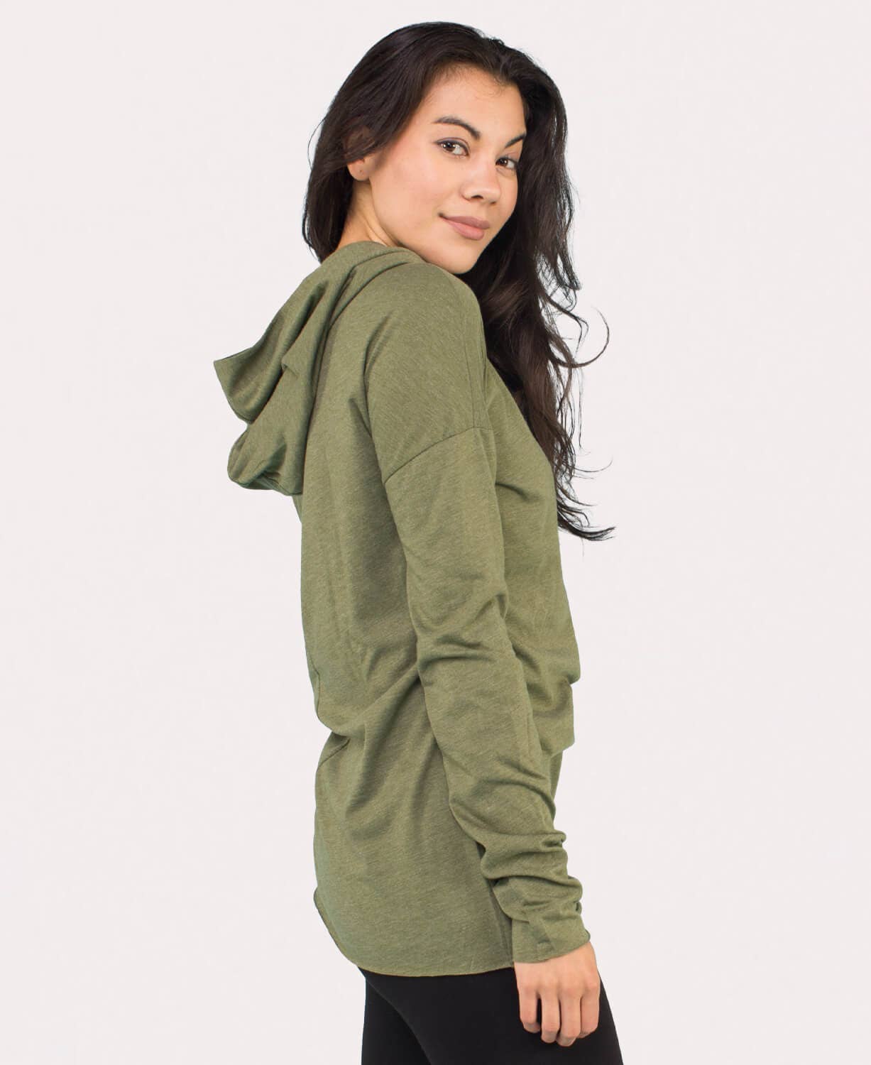 The Resistance Cowl Neck Hoody - Eco Olive